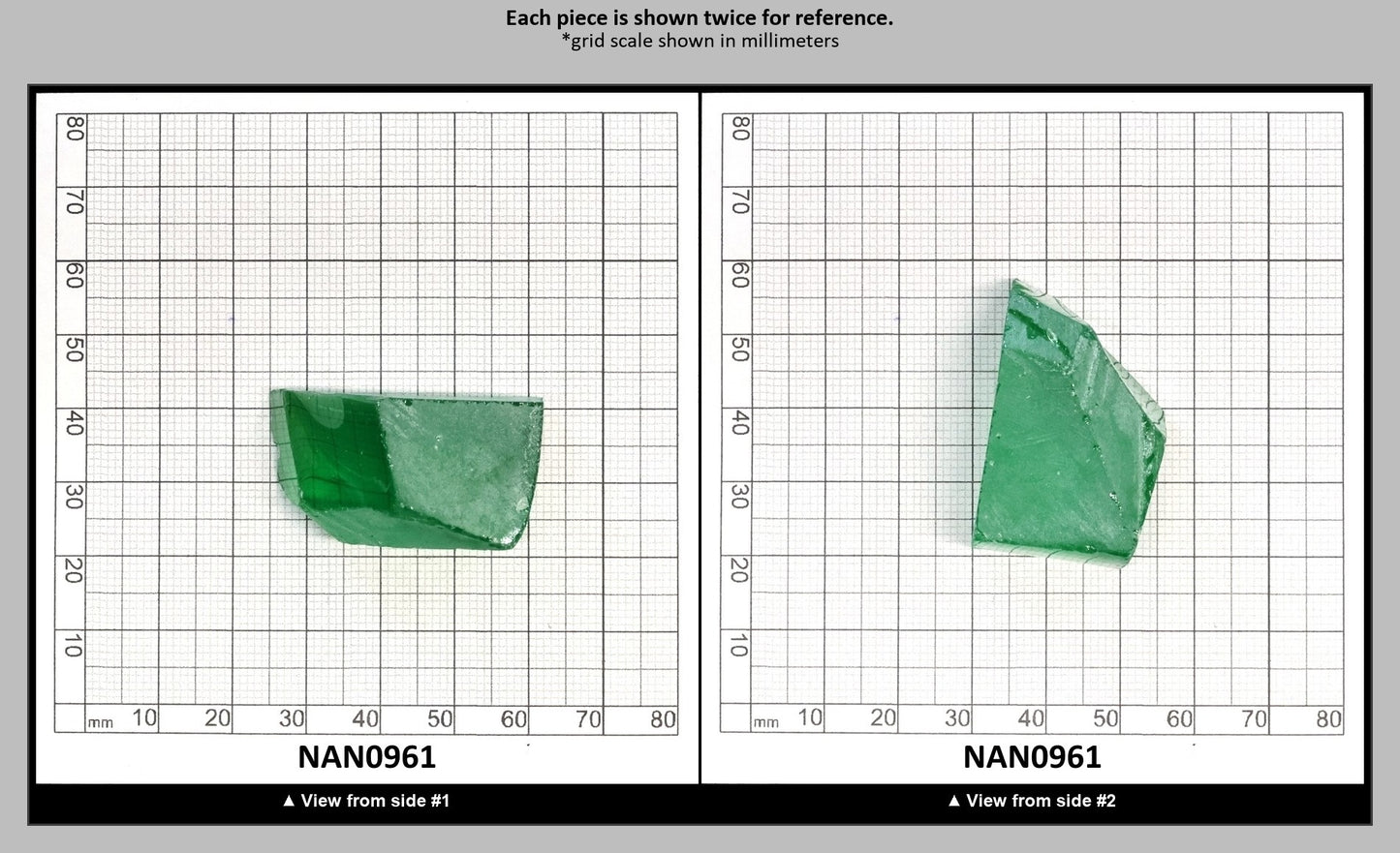 Nanosital Simulated Tsavorite Lab Created Faceting Rough for Gem Cutting - #A-3855 - Various Sizes : NAN0961