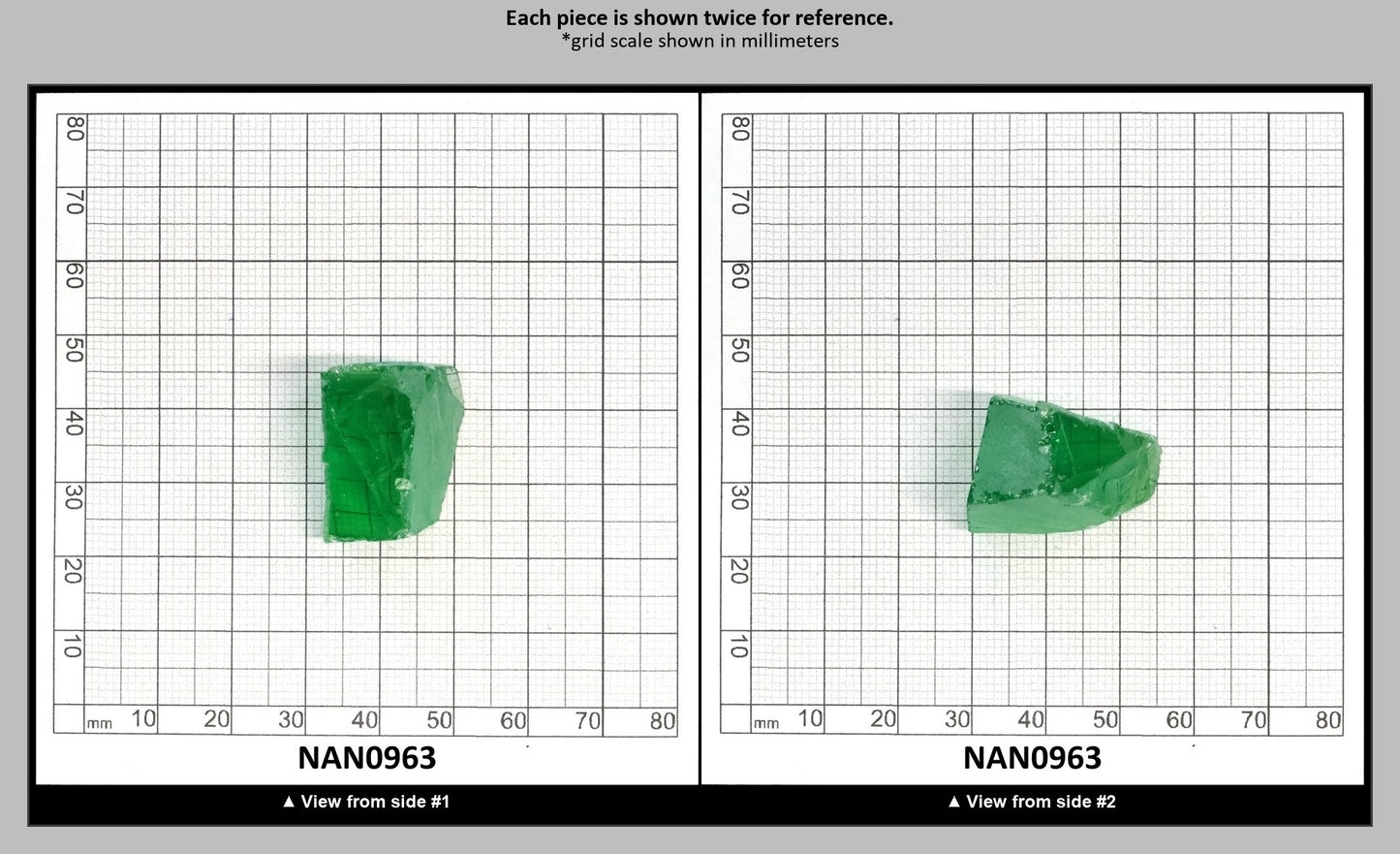 Nanosital Simulated Tsavorite Lab Created Faceting Rough for Gem Cutting - #A-3855 - Various Sizes : NAN0963