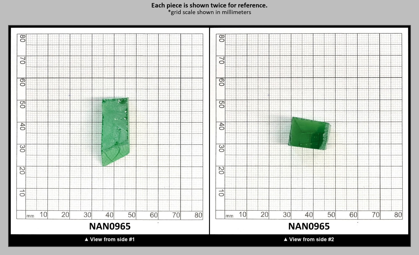 Nanosital Simulated Tsavorite Lab Created Faceting Rough for Gem Cutting - #A-3855 - Various Sizes : NAN0965