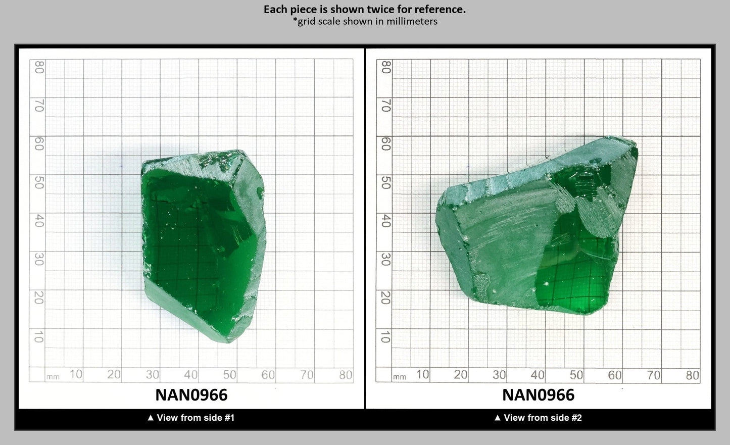 Nanosital Simulated Tsavorite Lab Created Faceting Rough for Gem Cutting - #A-3855 - Various Sizes : NAN0966