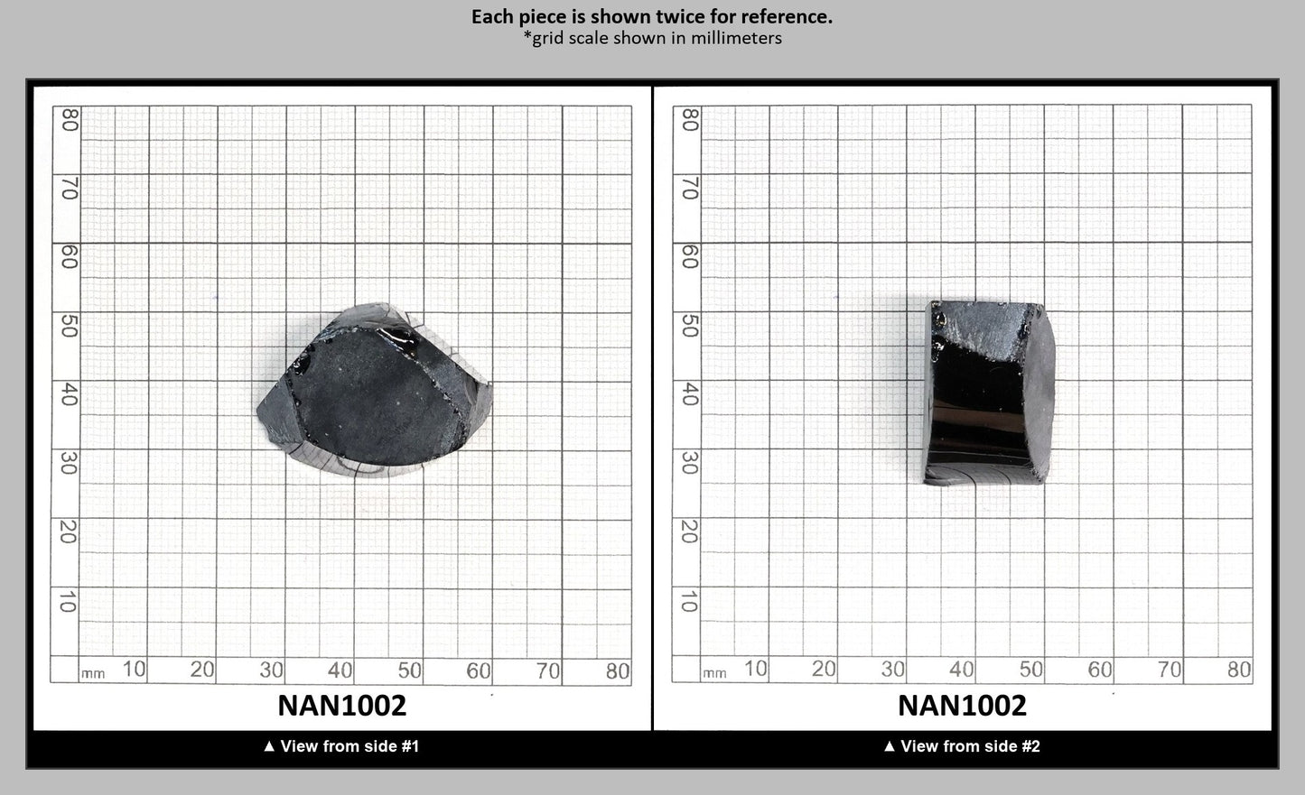 Nanosital Simulated Dark Ocean Grey Lab Created Faceting Rough for Gem Cutting - #A-756 - Various Sizes : NAN1002