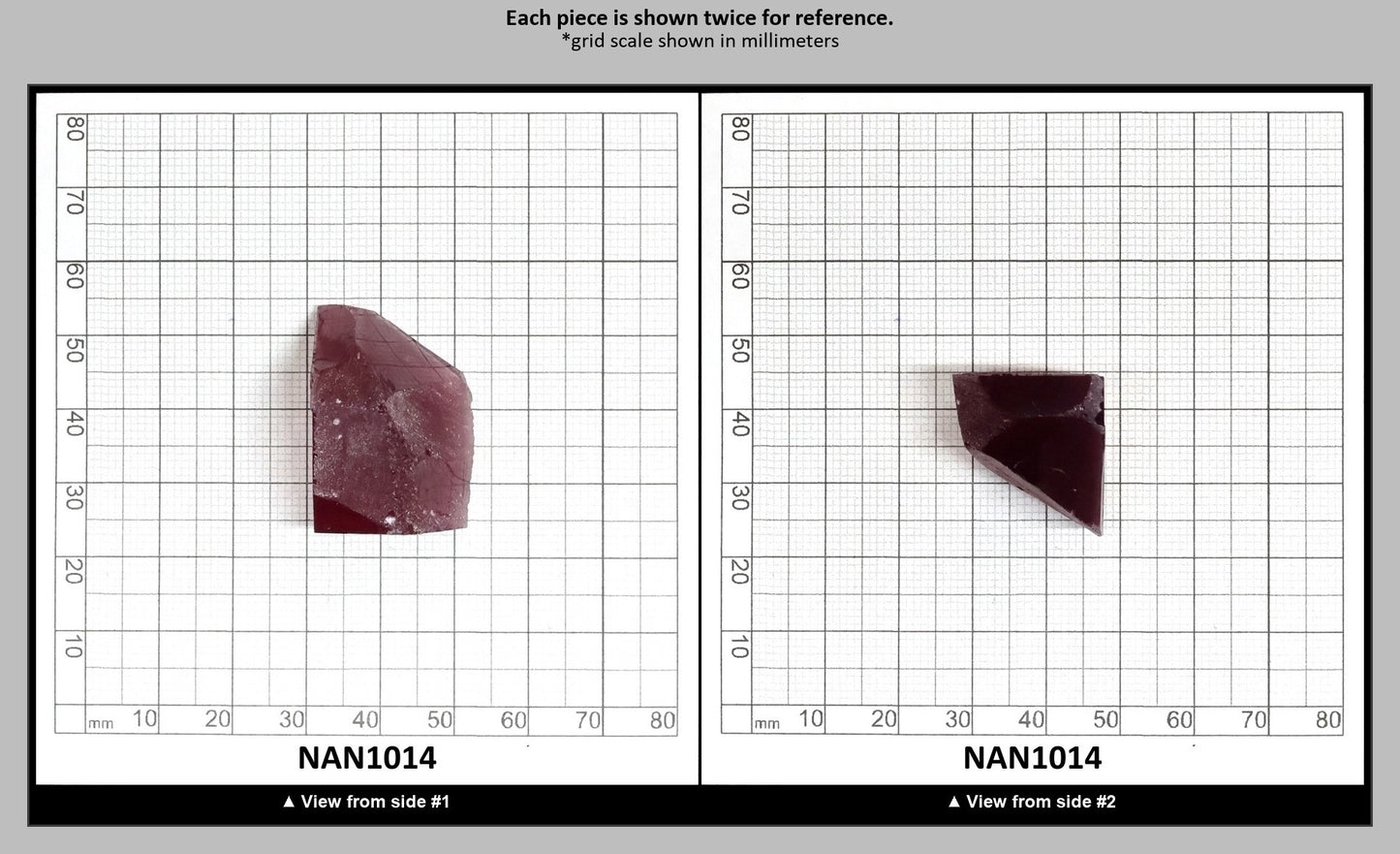 Nanosital Simulated Light Bordeaux Lab Created Faceting Rough for Gem Cutting - #A-7859 - Various Sizes : NAN1014