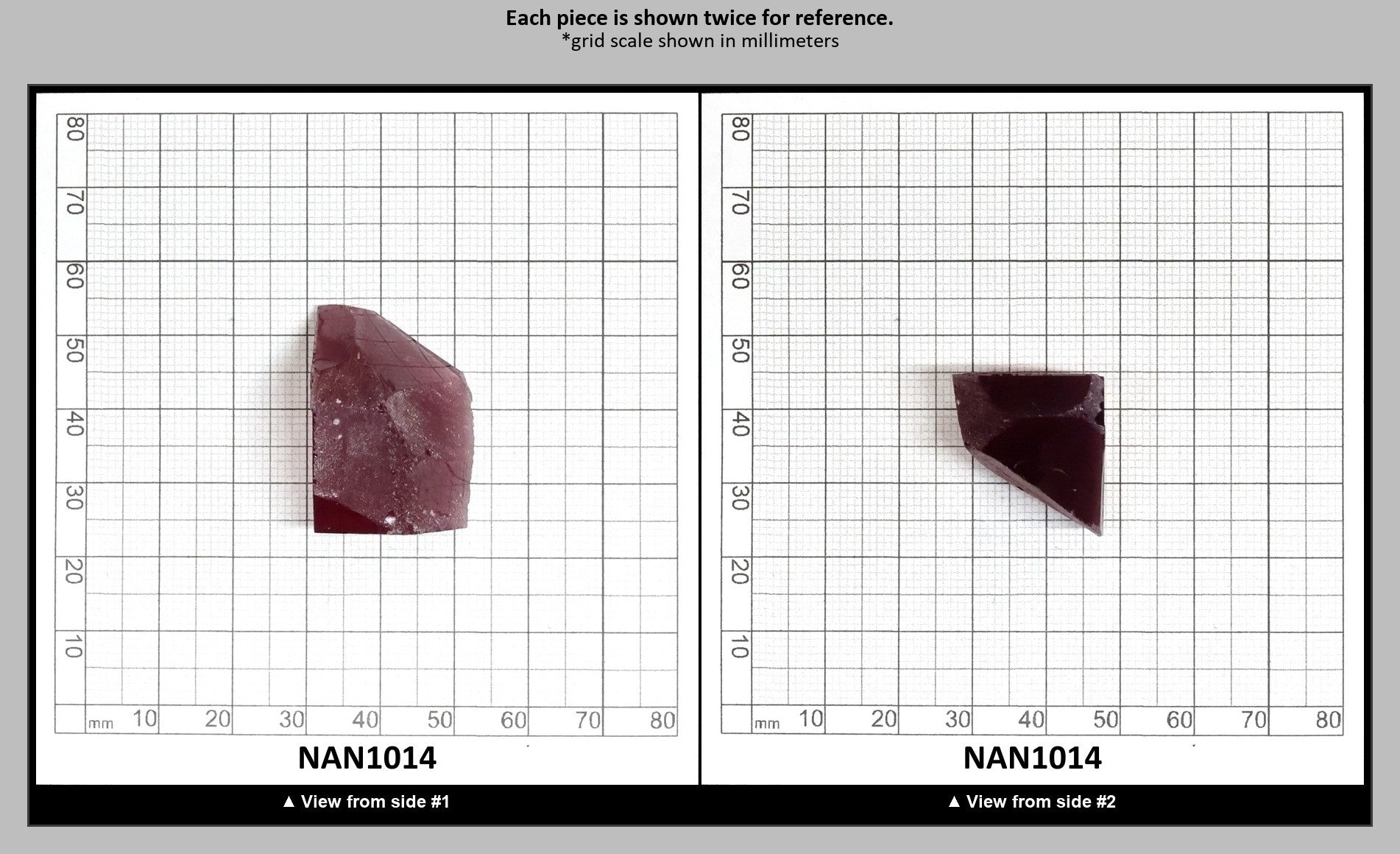 Nanosital Simulated Light Bordeaux Lab Created Faceting Rough for Gem Cutting - #A-7859 - Various Sizes : NAN1014