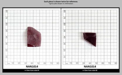 Nanosital Simulated Light Bordeaux Lab Created Faceting Rough for Gem Cutting - #A-7859 - Various Sizes : NAN1014