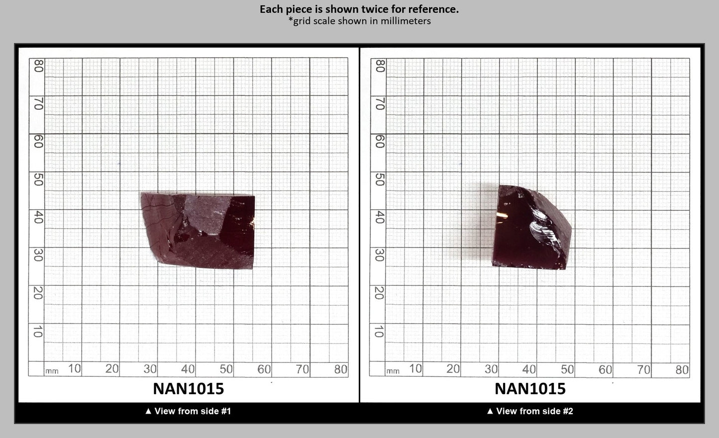 Nanosital Simulated Light Bordeaux Lab Created Faceting Rough for Gem Cutting - #A-7859 - Various Sizes : NAN1015