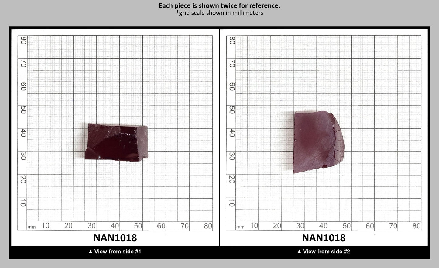 Nanosital Simulated Light Bordeaux Lab Created Faceting Rough for Gem Cutting - #A-7859 - Various Sizes : NAN1018