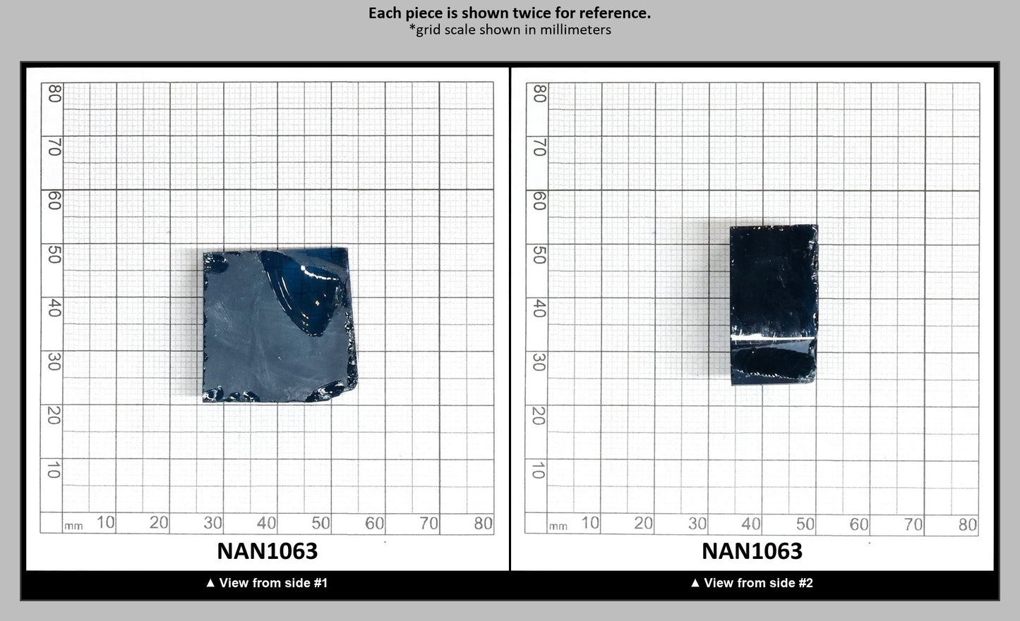 Nanosital Simulated Blue Zircon Lab Created Faceting Rough for Gem Cutting - #C-134 - Various Sizes : NAN1063