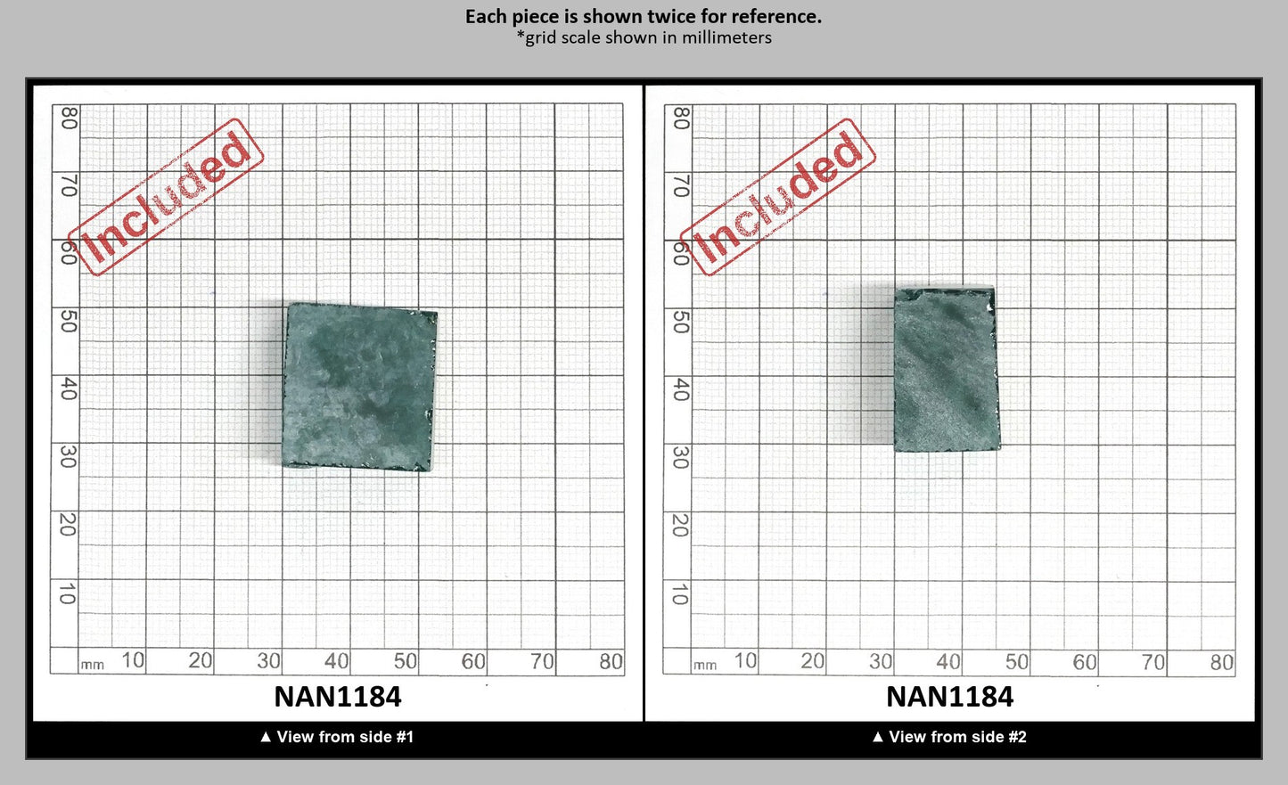 Nanosital Simulated Emerald (Included)  Lab Created Faceting Rough for Gem Cutting - #Z-22- Various Sizes : NAN1184