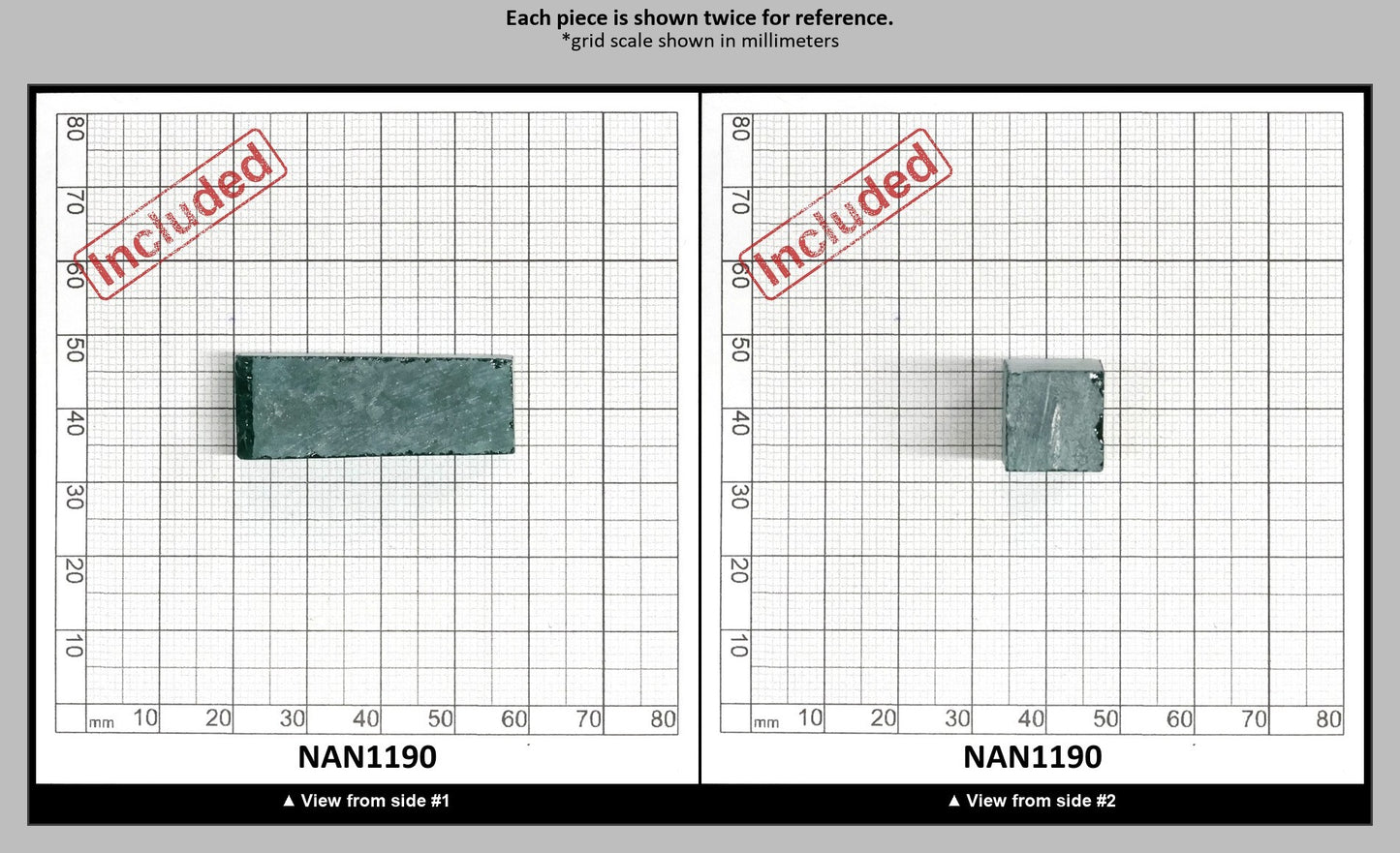 Nanosital Simulated Emerald (Included)  Lab Created Faceting Rough for Gem Cutting - #Z-22- Various Sizes : NAN1190