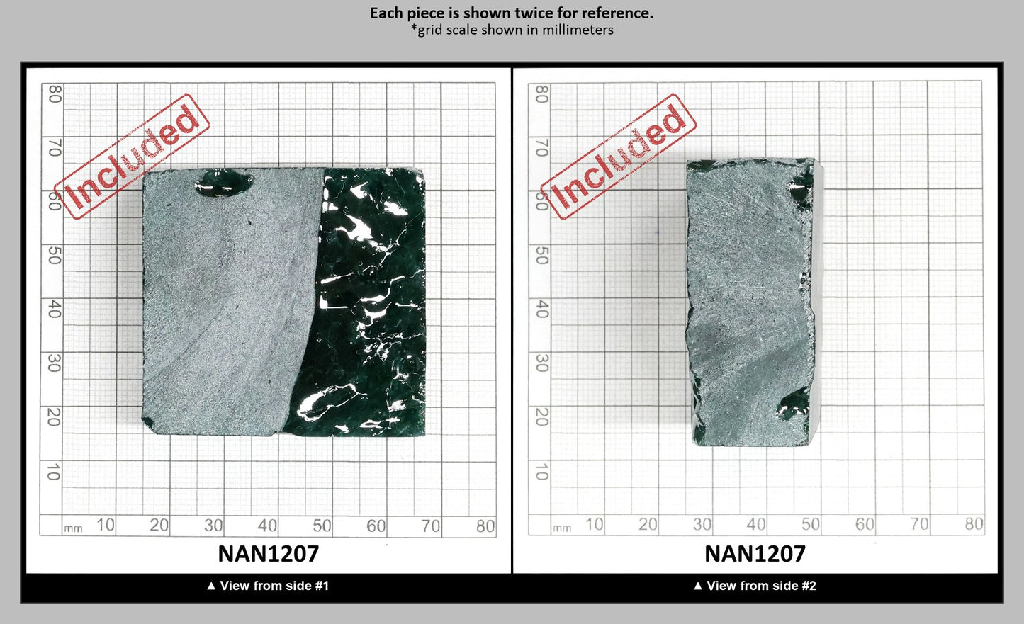 Nanosital Simulated Emerald (Included)  Lab Created Faceting Rough for Gem Cutting - #Z-22- Various Sizes : NAN1207