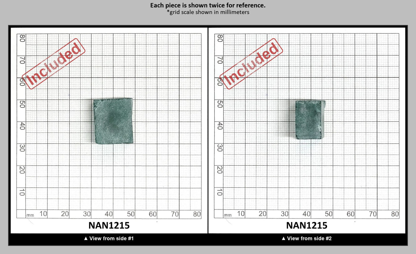 Nanosital Simulated Emerald (Included)  Lab Created Faceting Rough for Gem Cutting - #Z-22- Various Sizes : NAN1215