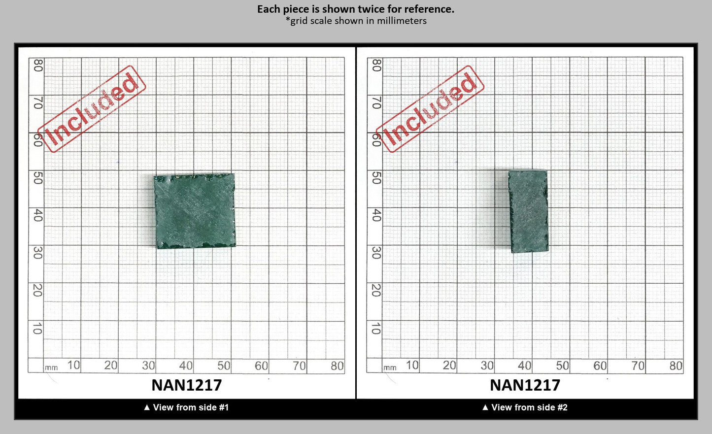 Nanosital Simulated Emerald (Included)  Lab Created Faceting Rough for Gem Cutting - #Z-22- Various Sizes : NAN1217