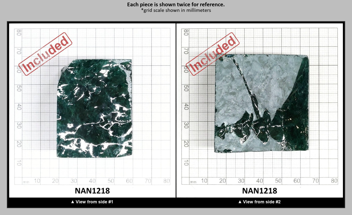 Nanosital Simulated Emerald (Included)  Lab Created Faceting Rough for Gem Cutting - #Z-22- Various Sizes : NAN1218