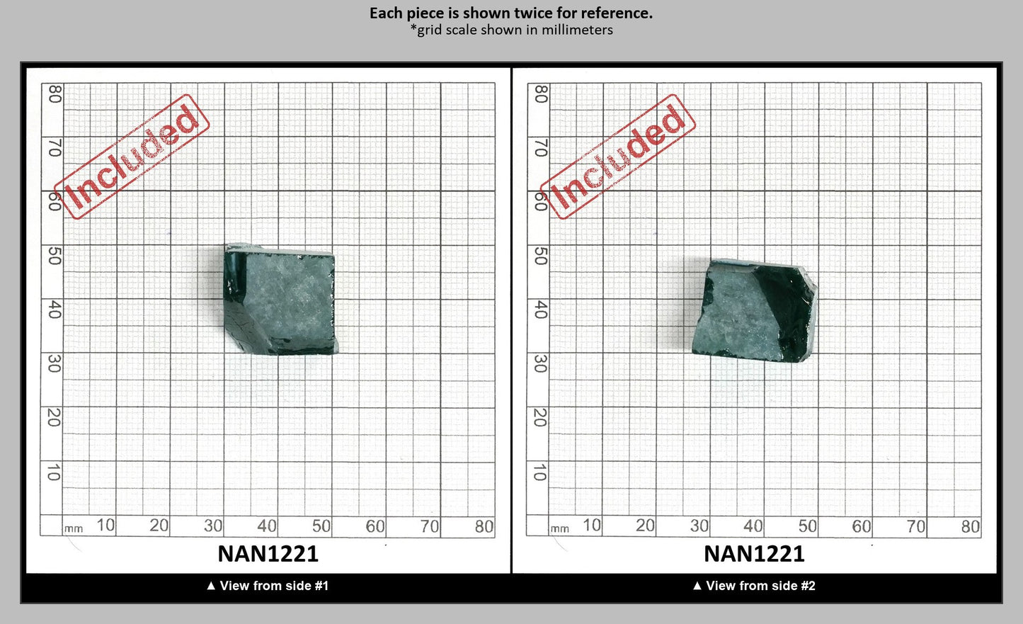 Nanosital Simulated Emerald (Included)  Lab Created Faceting Rough for Gem Cutting - #Z-22- Various Sizes : NAN1221