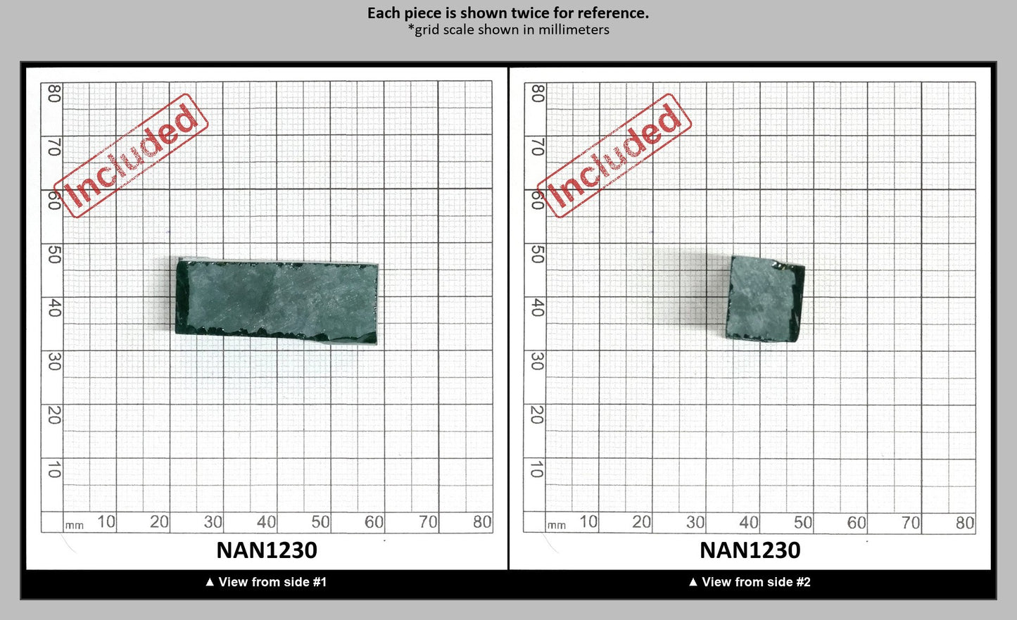 Nanosital Simulated Emerald (Included)  Lab Created Faceting Rough for Gem Cutting - #Z-22- Various Sizes : NAN1230