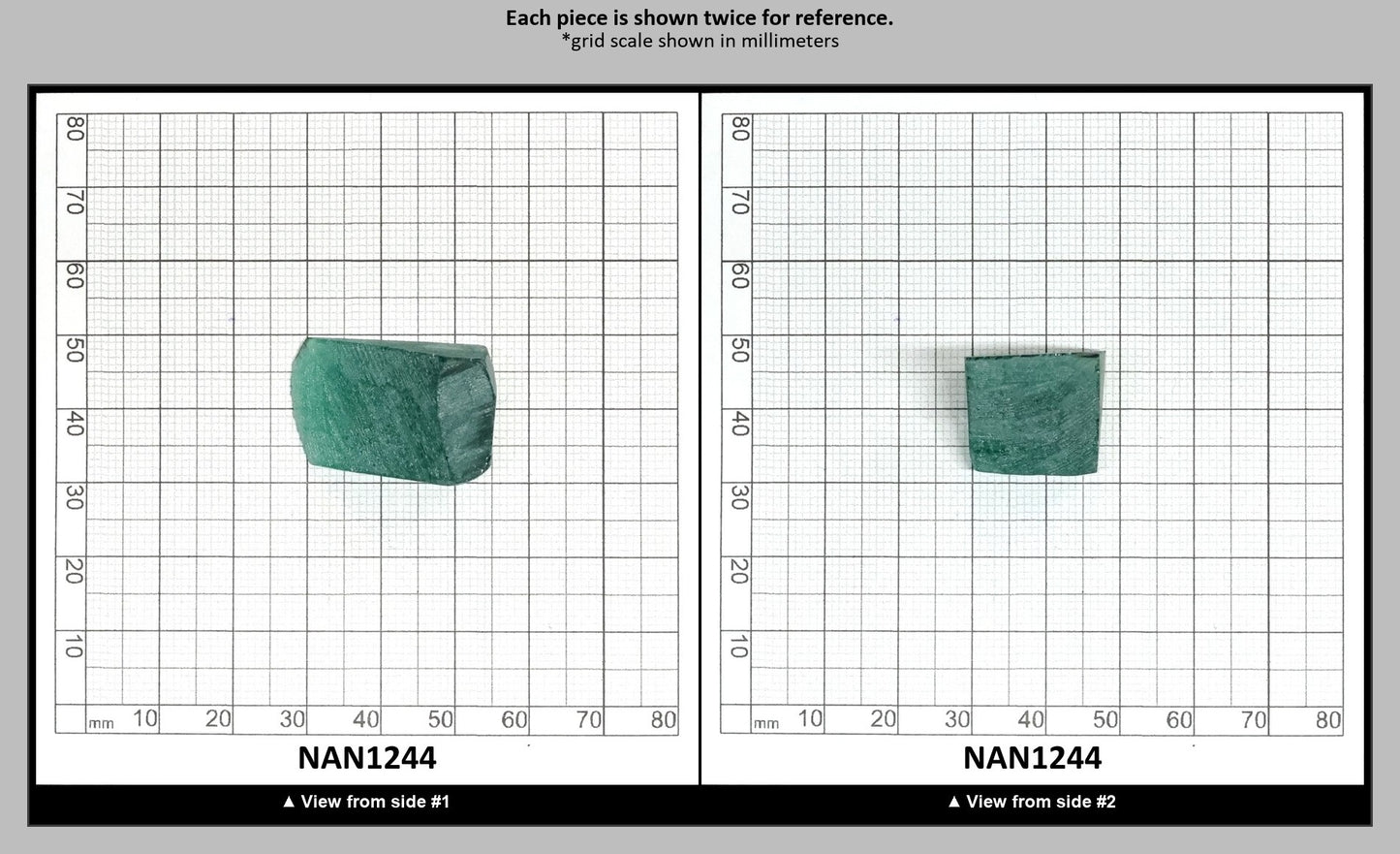 Nanosital Simulated Light Emerald Lab Created Faceting Rough for Gem Cutting - #0/3 - Various Sizes : NAN1244