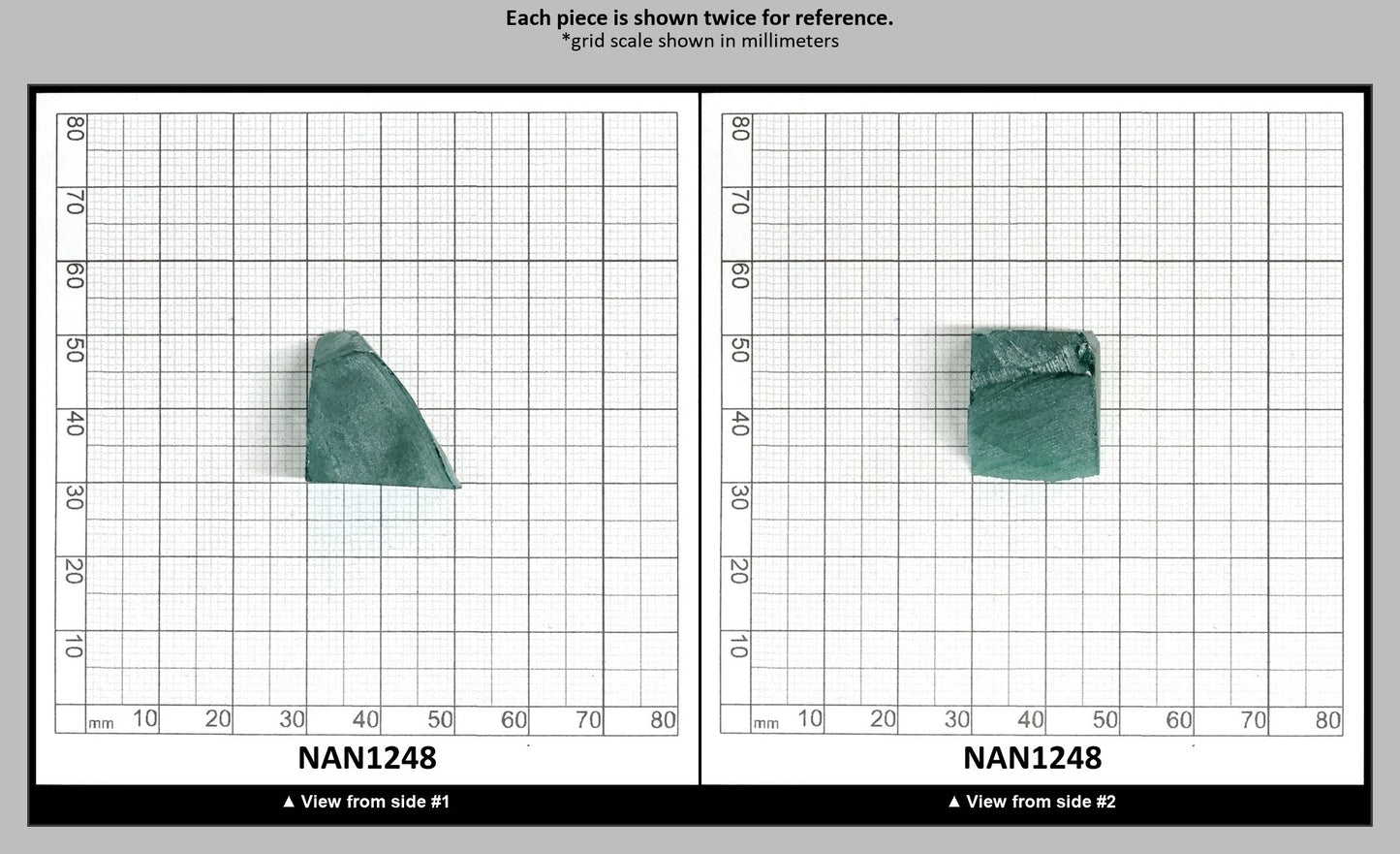 Nanosital Simulated Light Emerald Lab Created Faceting Rough for Gem Cutting - #0/3 - Various Sizes : NAN1248
