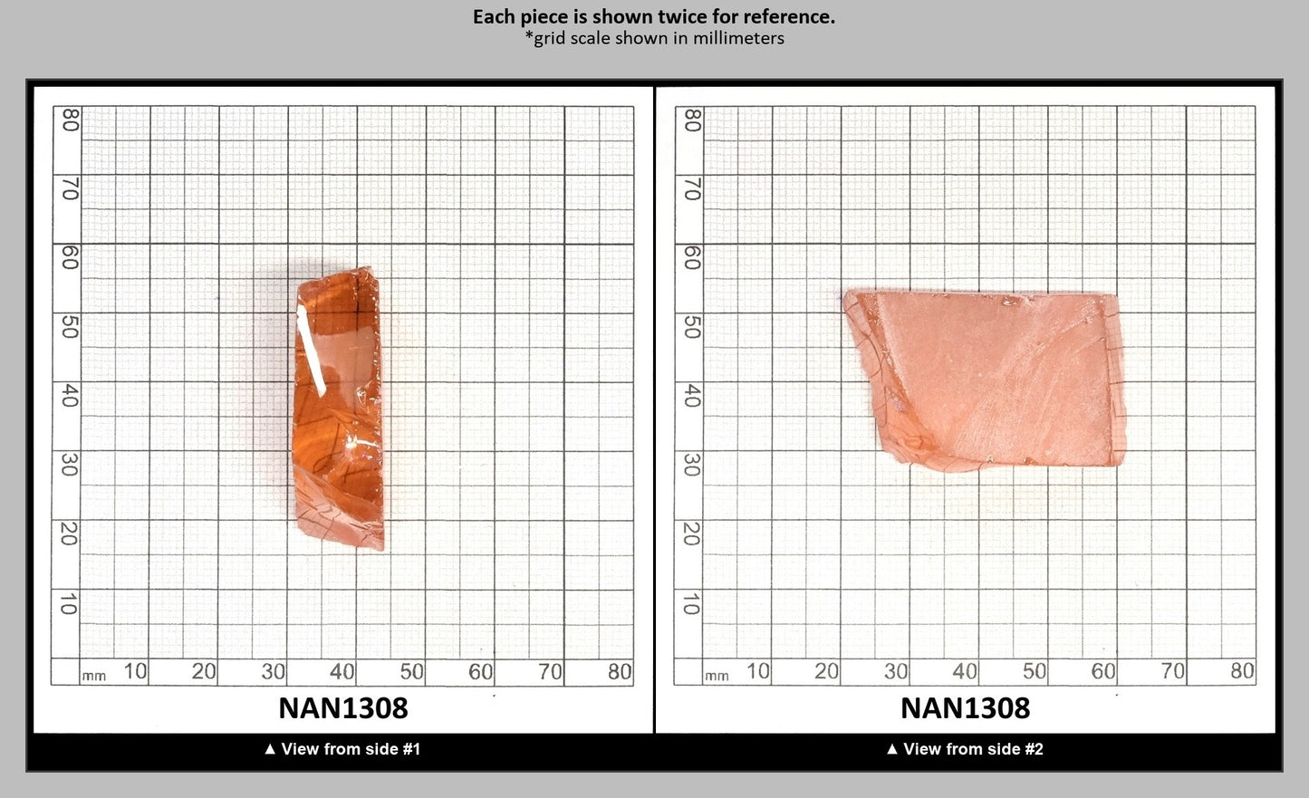 Nanosital Simulated Salmon Lab Created Faceting Rough for Gem Cutting - #A-1076 - Various Sizes : NAN1308