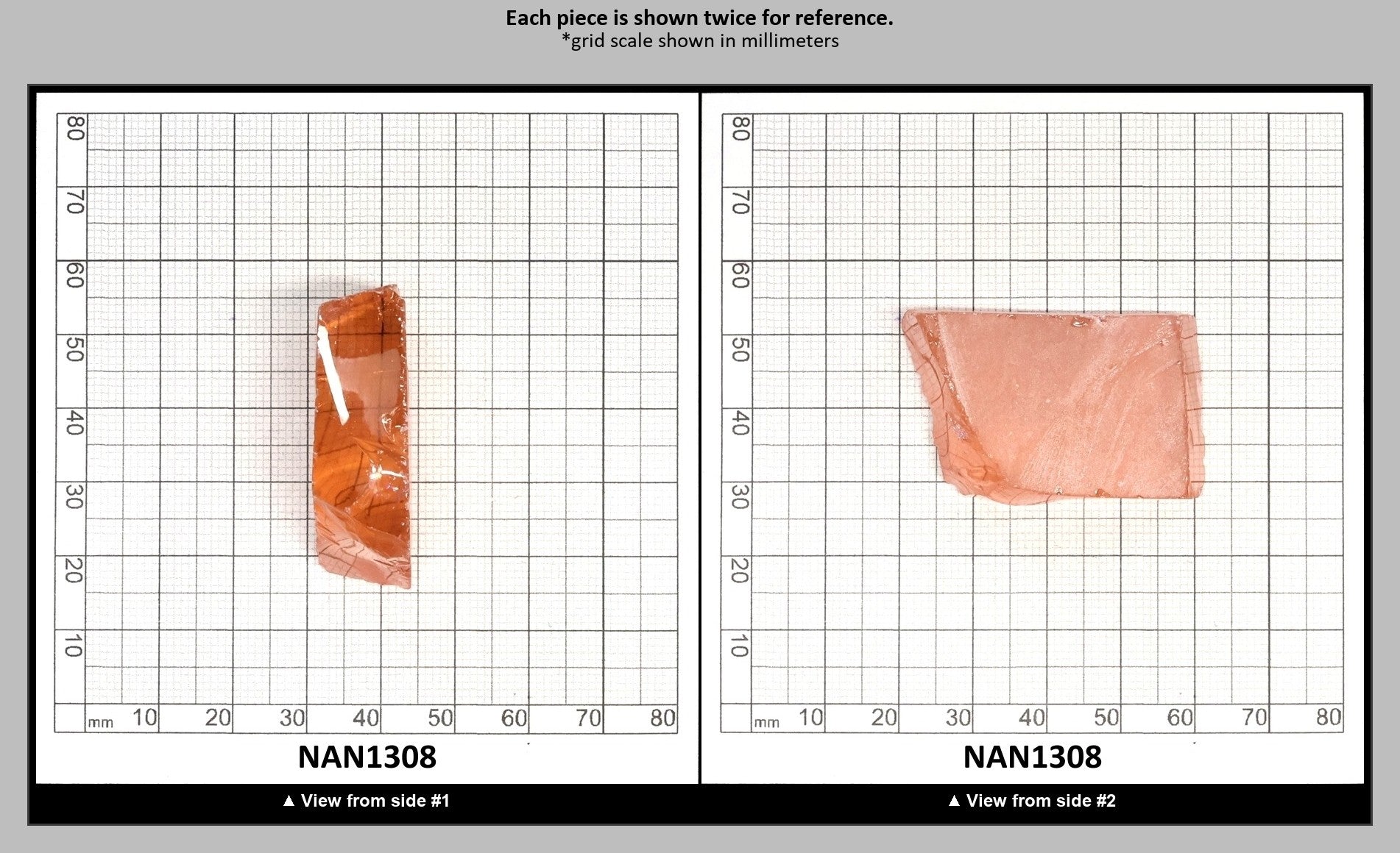 Nanosital Simulated Salmon Lab Created Faceting Rough for Gem Cutting - #A-1076 - Various Sizes : NAN1308