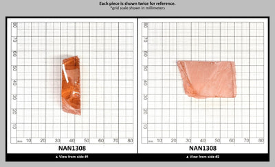 Nanosital Simulated Salmon Lab Created Faceting Rough for Gem Cutting - #A-1076 - Various Sizes : NAN1308