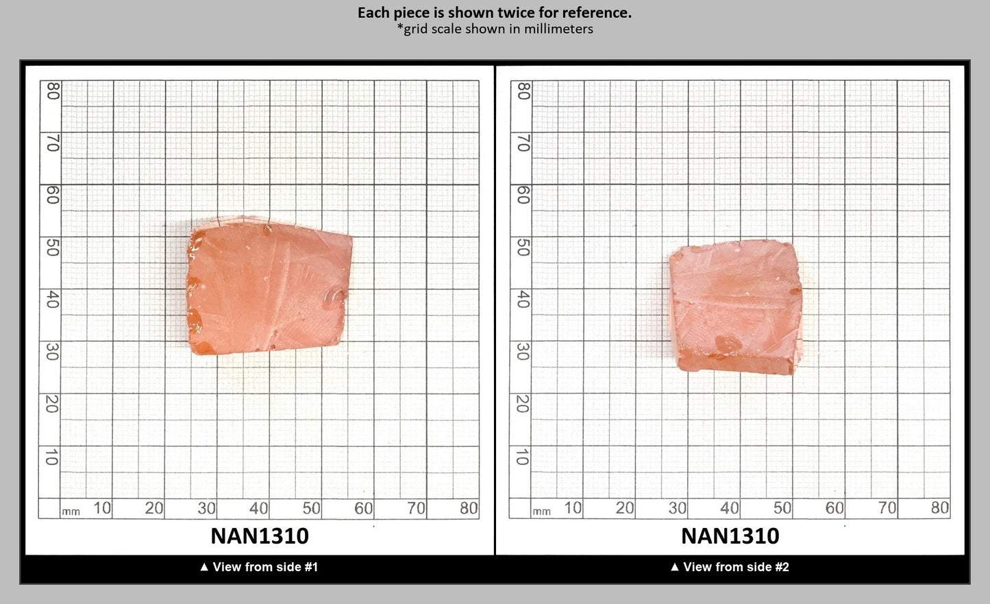 Nanosital Simulated Salmon Lab Created Faceting Rough for Gem Cutting - #A-1076 - Various Sizes : NAN1310