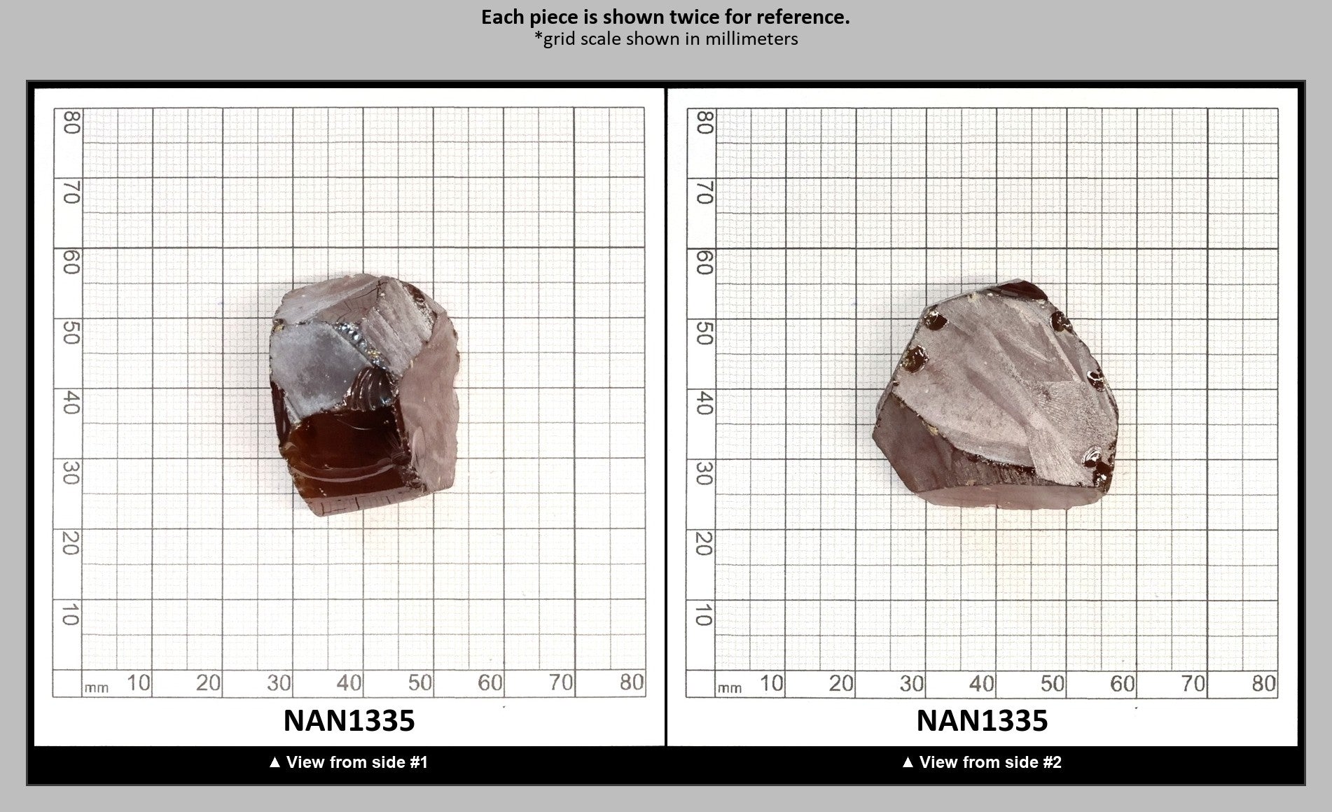 Nanosital Simulated Dark Spessartite Garnet Lab Created Faceting Rough for Gem Cutting - #A-2389 - Various Sizes : NAN1335
