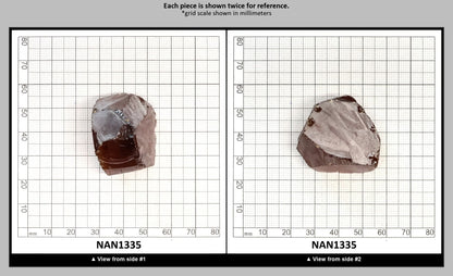 Nanosital Simulated Dark Spessartite Garnet Lab Created Faceting Rough for Gem Cutting - #A-2389 - Various Sizes : NAN1335