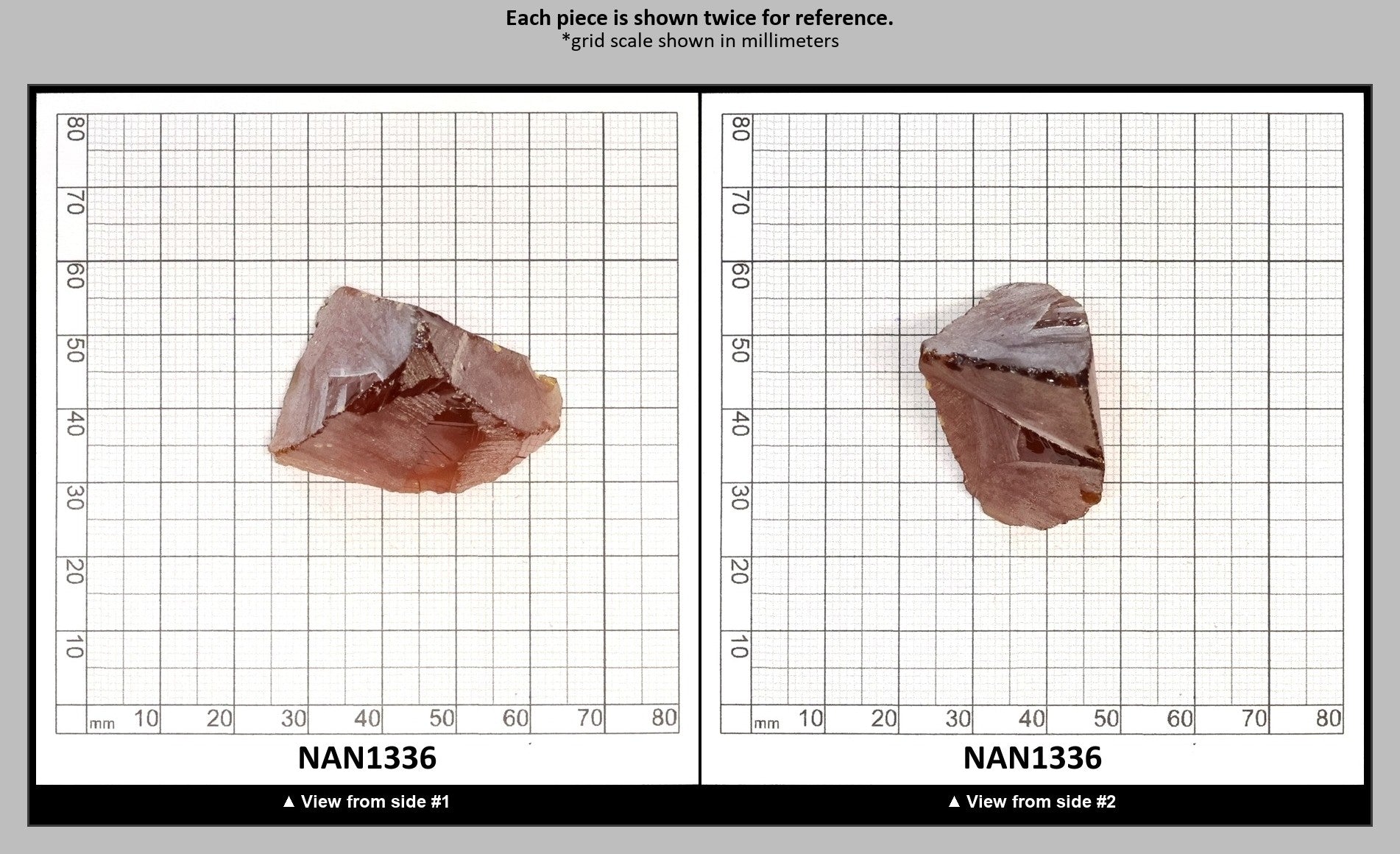 Nanosital Simulated Dark Spessartite Garnet Lab Created Faceting Rough for Gem Cutting - #A-2389 - Various Sizes : NAN1336