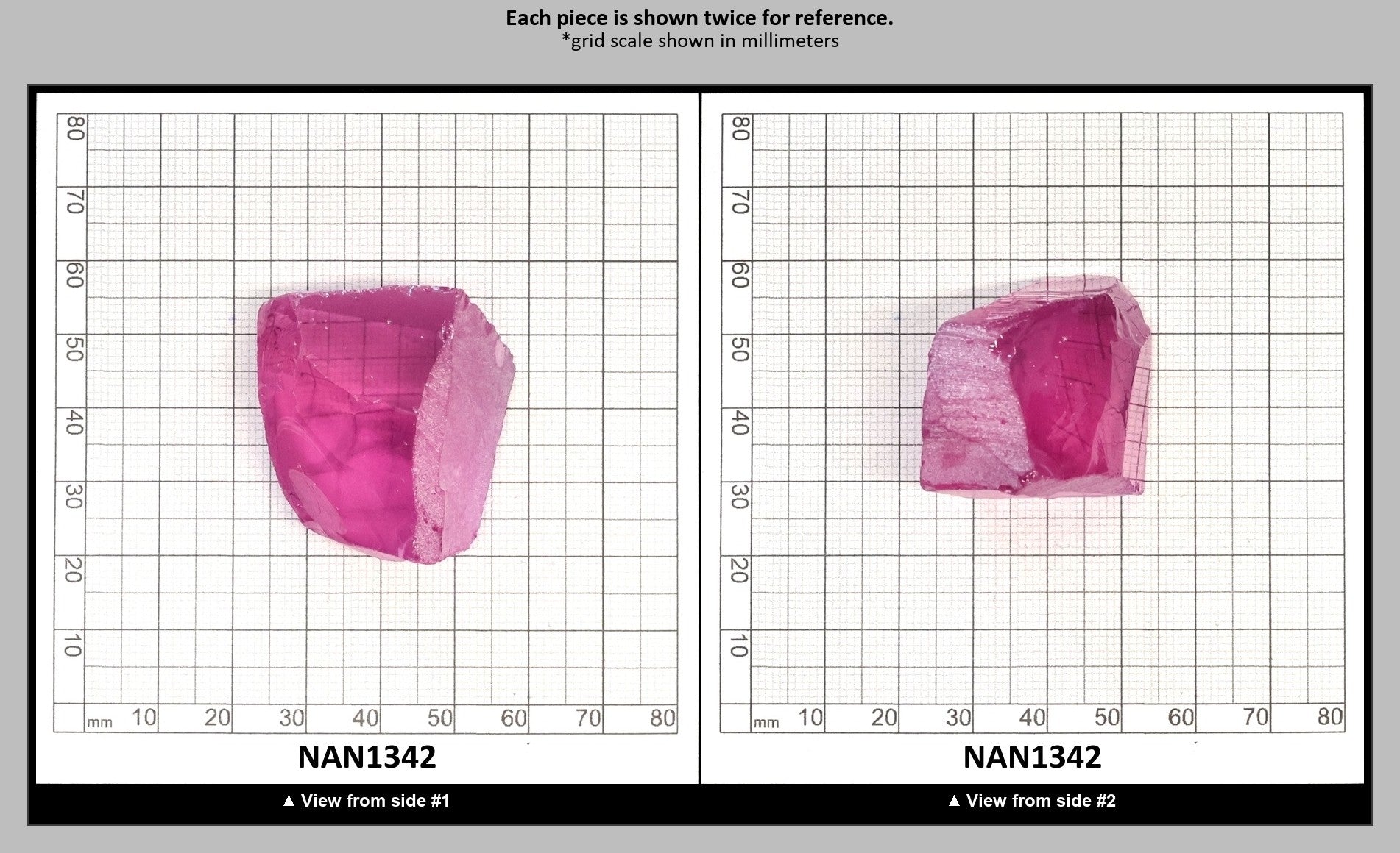 Nanosital Simulated Kunzite Lab Created Faceting Rough for Gem Cutting - #A-4572 - Various Sizes : NAN1342