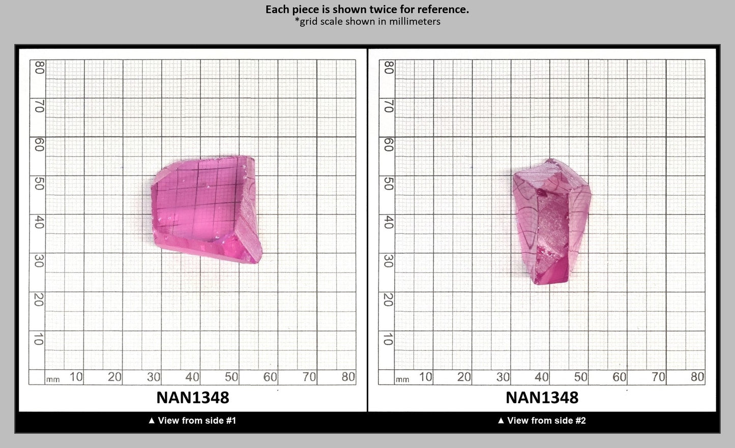 Nanosital Simulated Kunzite Lab Created Faceting Rough for Gem Cutting - #A-4572 - Various Sizes : NAN1348