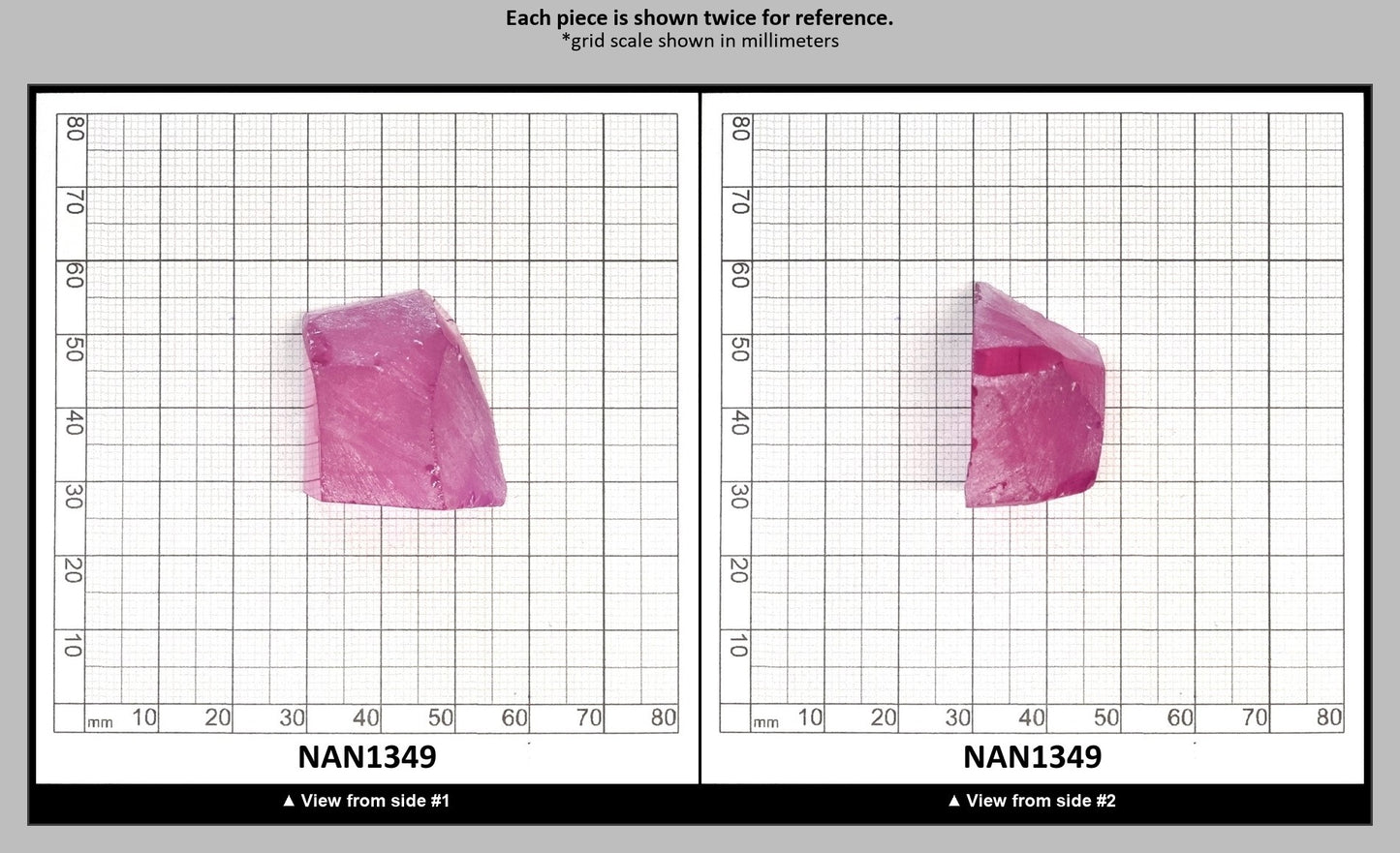 Nanosital Simulated Kunzite Lab Created Faceting Rough for Gem Cutting - #A-4572 - Various Sizes : NAN1349