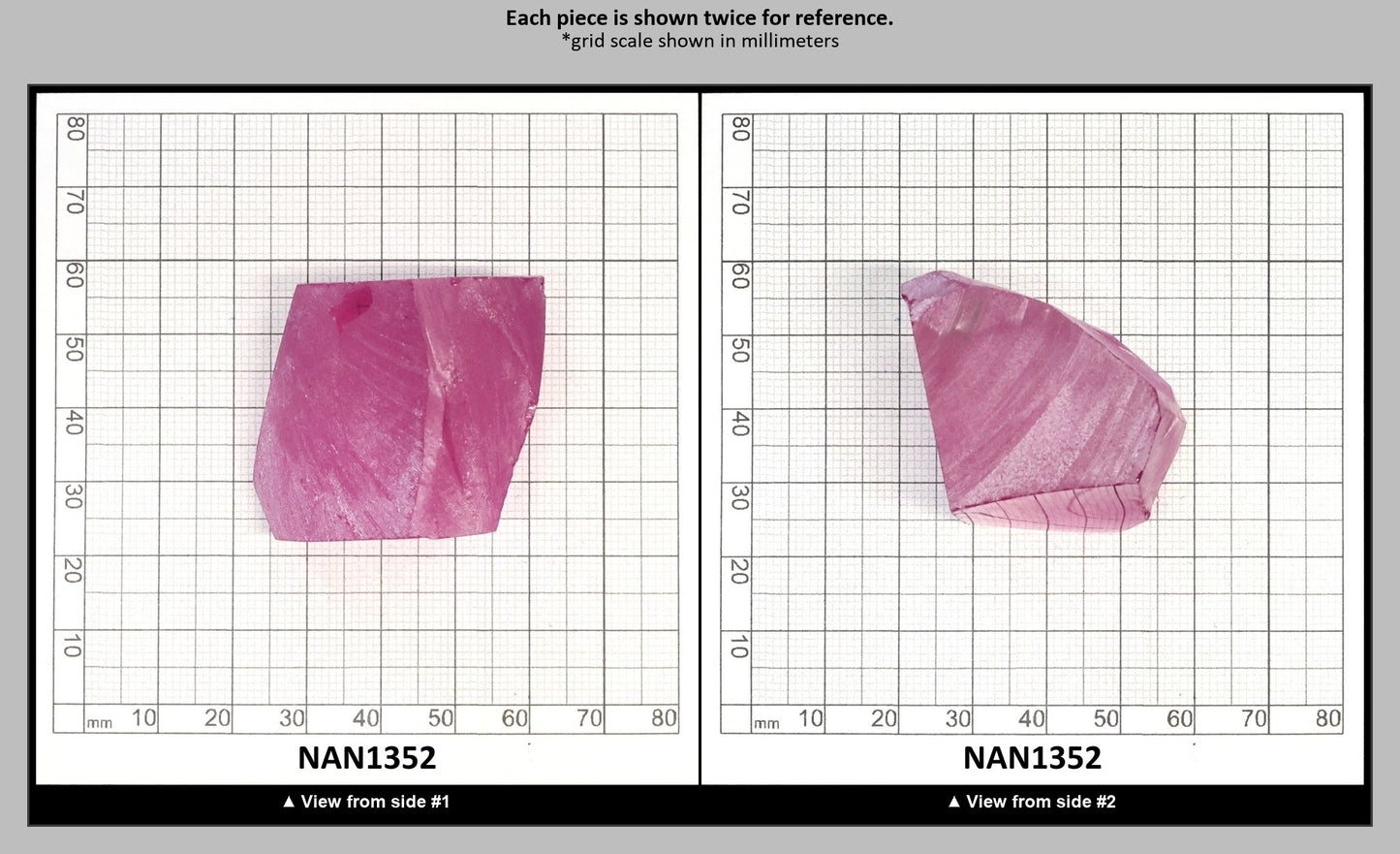 Nanosital Simulated Kunzite Lab Created Faceting Rough for Gem Cutting - #A-4572 - Various Sizes : NAN1352