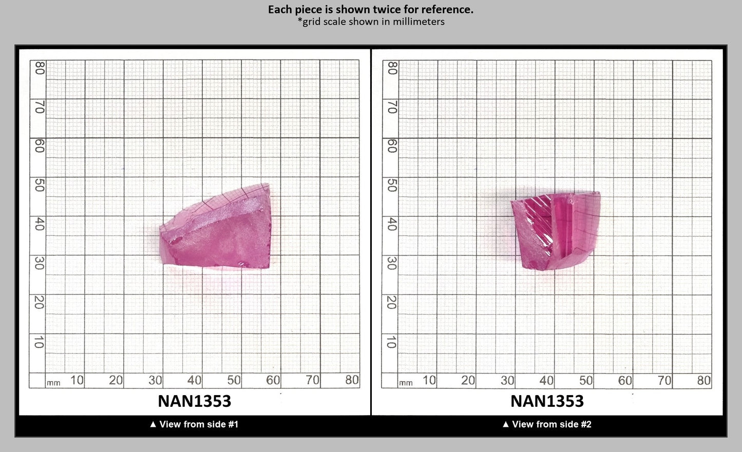 Nanosital Simulated Kunzite Lab Created Faceting Rough for Gem Cutting - #A-4572 - Various Sizes : NAN1353