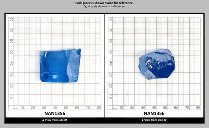 Nanosital Simulated Ultramarine Lab Created Faceting Rough for Gem Cutting - #A-7408 - Various Sizes : NAN1356