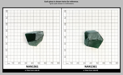 Nanosital Simulated Dark Tsavorite Lab Created Faceting Rough for Gem Cutting - #B-1713 - Various Sizes : NAN1361