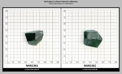Nanosital Simulated Dark Tsavorite Lab Created Faceting Rough for Gem Cutting - #B-1713 - Various Sizes : NAN1361