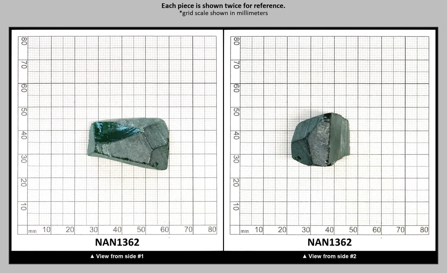 Nanosital Simulated Dark Tsavorite Lab Created Faceting Rough for Gem Cutting - #B-1713 - Various Sizes : NAN1362
