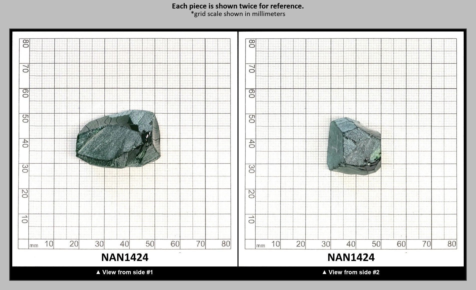 Nanosital Simulated Dark Tsavorite Lab Created Faceting Rough for Gem Cutting - #B-1713 - Various Sizes : NAN1424