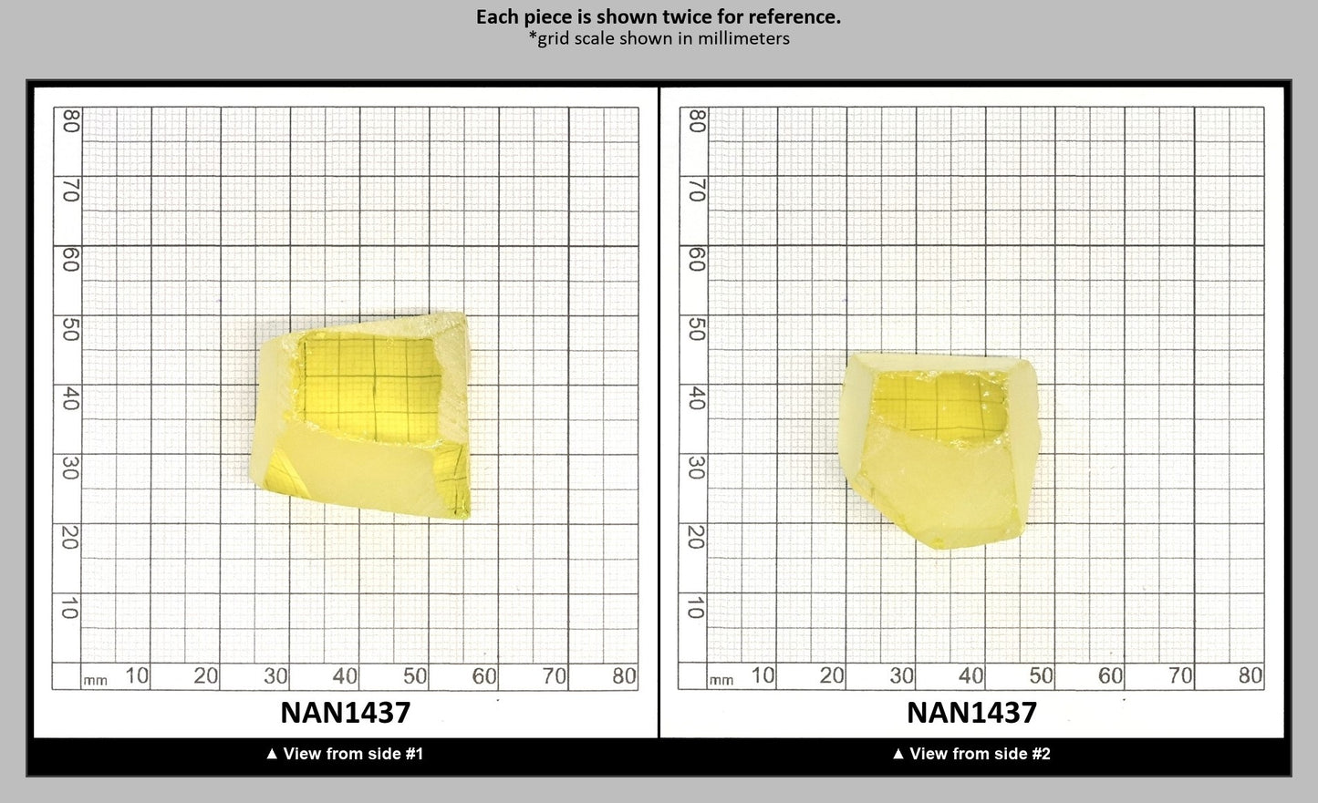 Nanosital Simulated Canary Yellow Citrine Lab Created Faceting Rough for Gem Cutting - #10 - Various Sizes : NAN1437