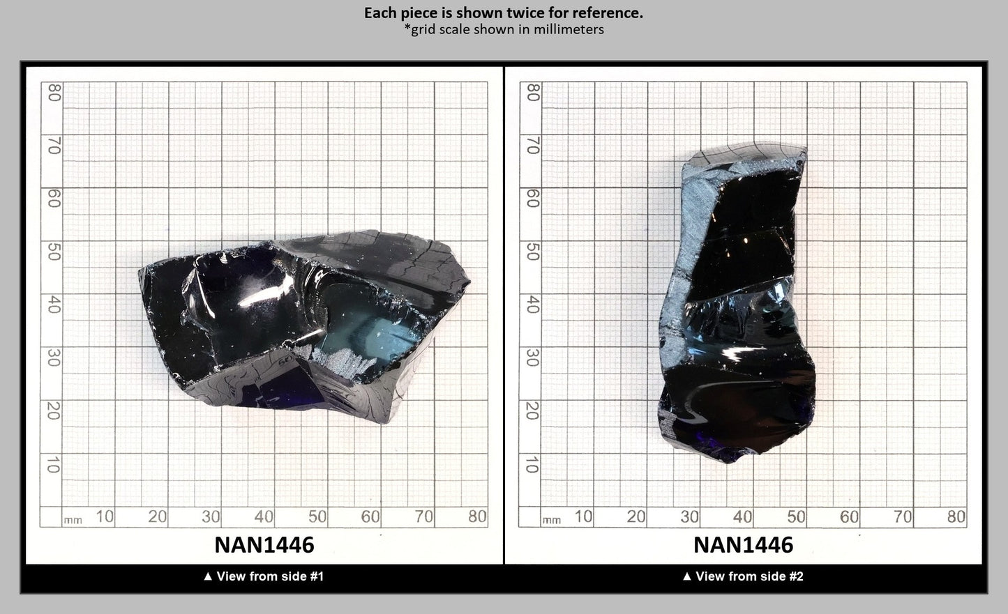 Nanosital Simulated Dark Blue Sapphire Lab Created Faceting Rough for Gem Cutting - #30 - Various Sizes : NAN1446