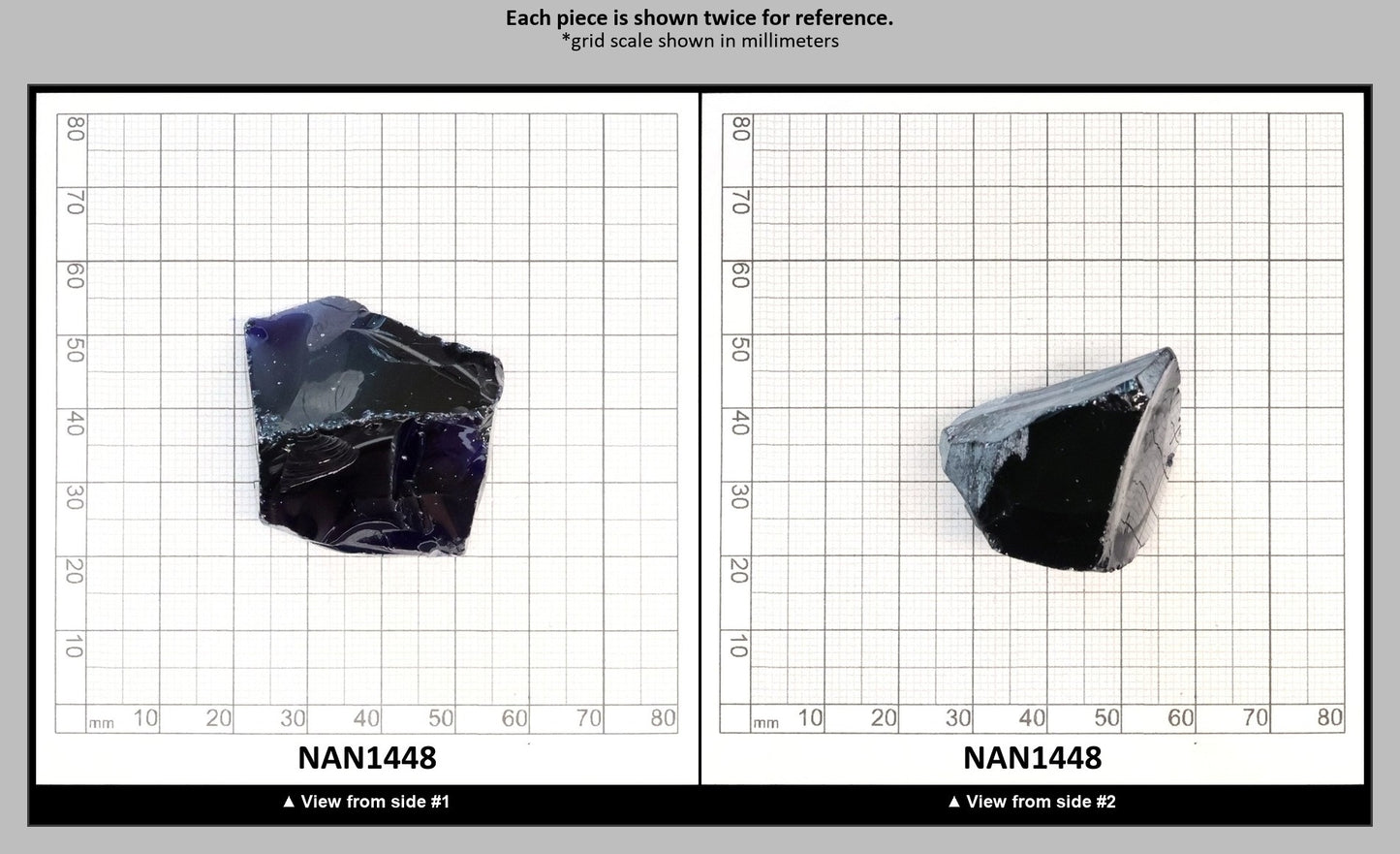 Nanosital Simulated Dark Blue Sapphire Lab Created Faceting Rough for Gem Cutting - #30 - Various Sizes : NAN1448