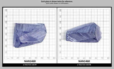 Nanosital Simulated Dark Ice Blue Sapphire Lab Created Faceting Rough for Gem Cutting - #A-4056- Various Sizes : NAN1460