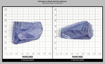 Nanosital Simulated Dark Ice Blue Sapphire Lab Created Faceting Rough for Gem Cutting - #A-4056- Various Sizes : NAN1460