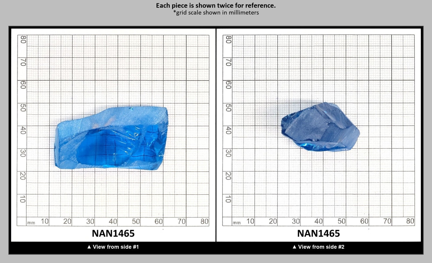 Nanosital Simulated Ultramarine Lab Created Faceting Rough for Gem Cutting - #A-7408 - Various Sizes : NAN1465