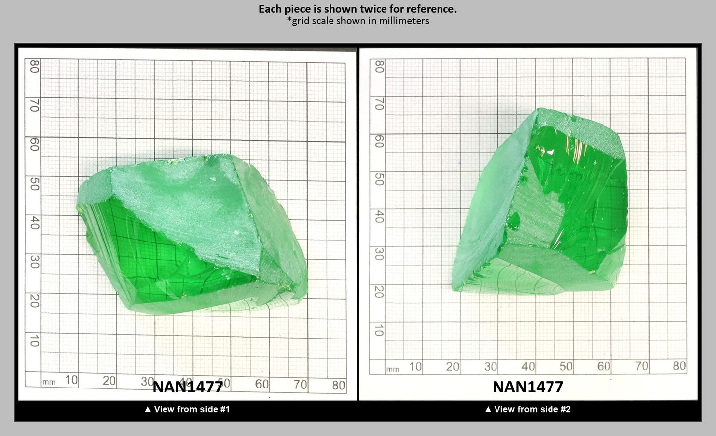 Nanosital Simulated Dark Kryptonite Lab Created Faceting Rough for Gem Cutting - #B-1326 - Various Sizes : NAN1477