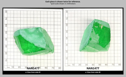 Nanosital Simulated Dark Kryptonite Lab Created Faceting Rough for Gem Cutting - #B-1326 - Various Sizes : NAN1477