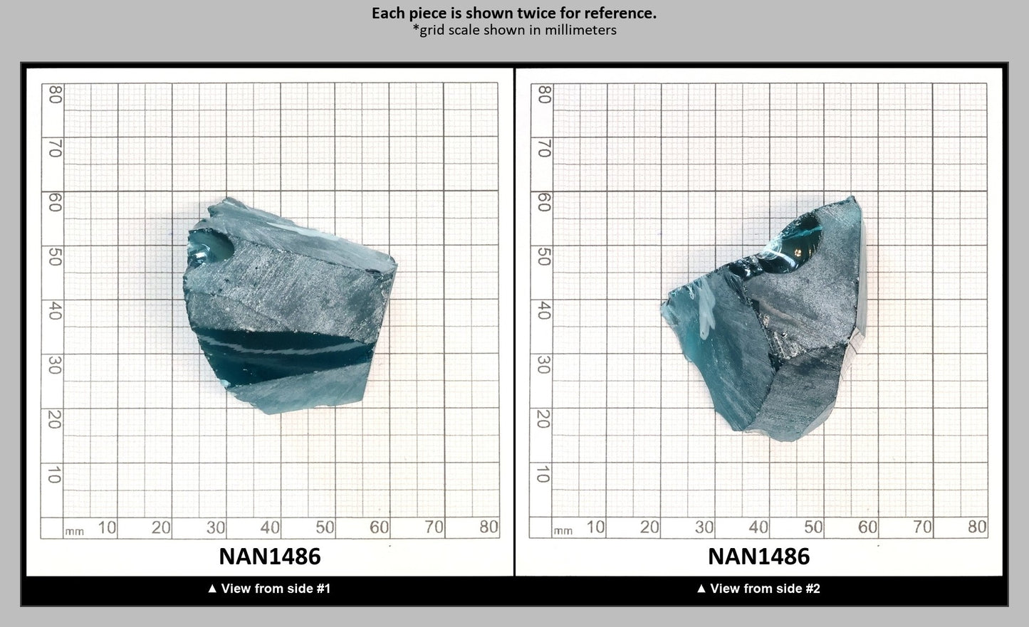 Nanosital Simulated Dark Mint Paraiba Tourmaline Lab Created Faceting Rough for Gem Cutting - #B-4426- Various Sizes : NAN1486