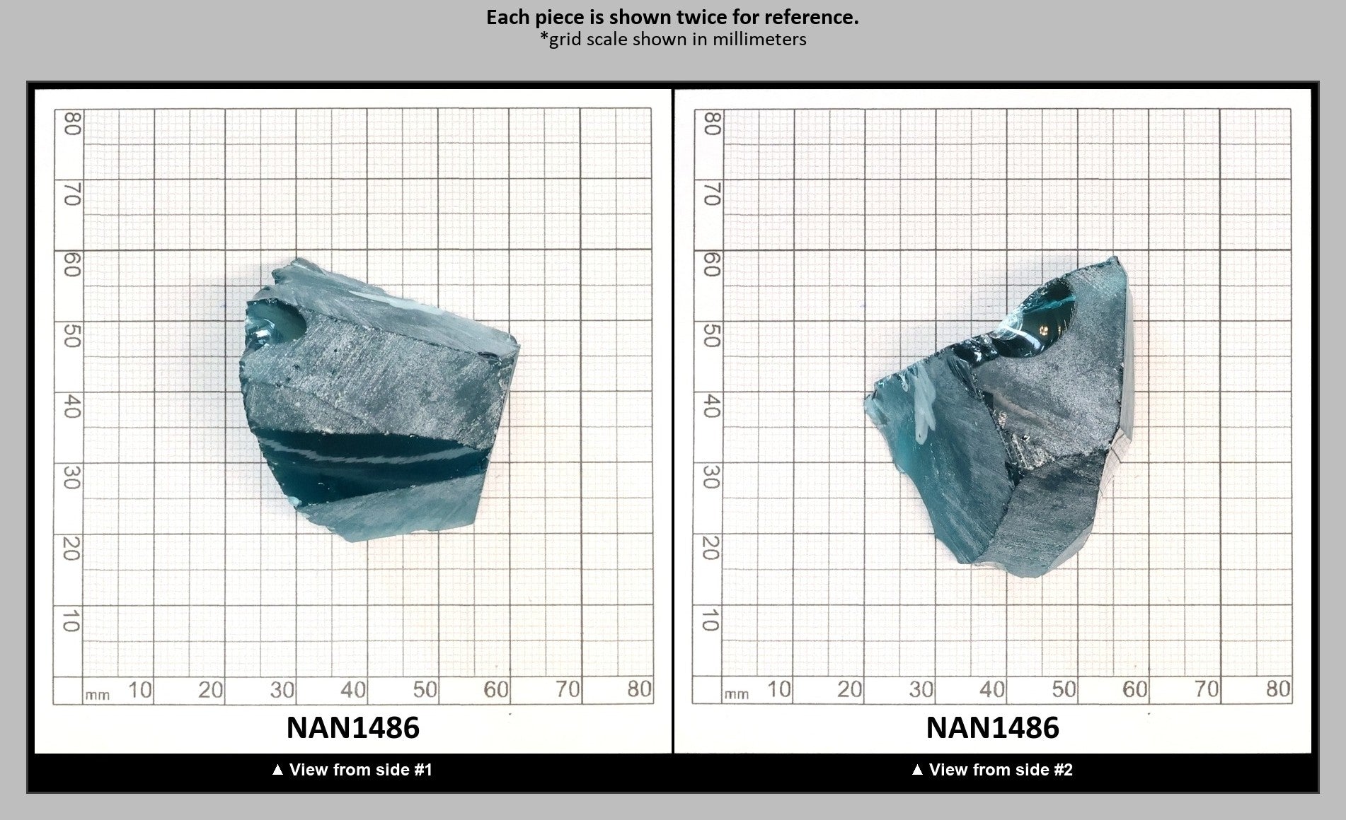 Nanosital Simulated Dark Mint Paraiba Tourmaline Lab Created Faceting Rough for Gem Cutting - #B-4426- Various Sizes : NAN1486