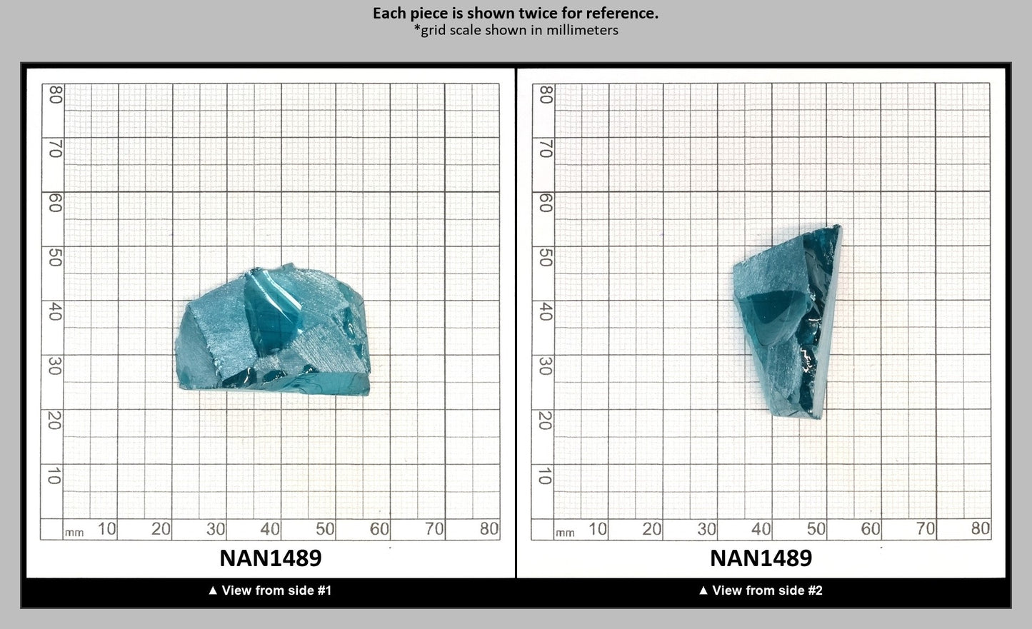 Nanosital Simulated Dark Mint Paraiba Tourmaline Lab Created Faceting Rough for Gem Cutting - #B-4426- Various Sizes : NAN1489