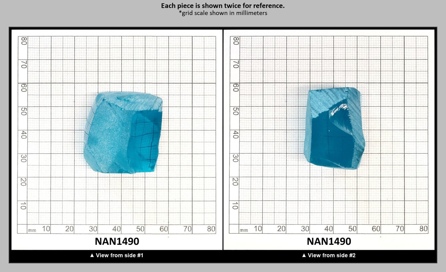 Nanosital Simulated Neon Paraiba Tourmaline Lab Created Faceting Rough for Gem Cutting - #B-6206 - Various Sizes : NAN1490